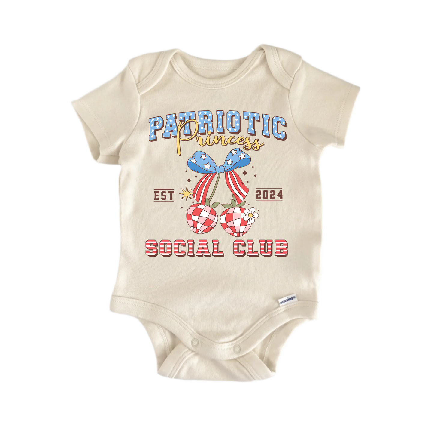 Patriotic Social Club July 4th - Baby Boy Girl Bodysuit Funny Cute Newborn - Kids & Babies - Mother & Kids - Boys’ Baby