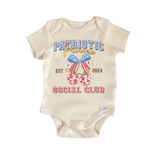 Patriotic Social Club July 4th - Baby Boy Girl Bodysuit Funny Cute Newborn - Kids & Babies - Mother & Kids - Boys’ Baby