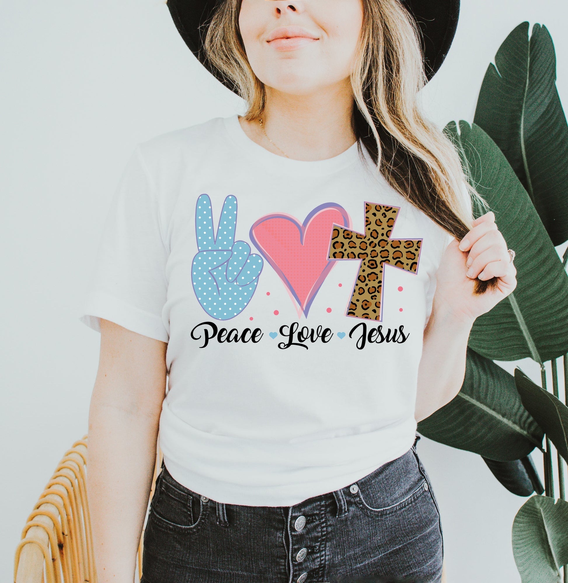 Peace Love Jesus T-Shirt - Women’s Fashion - Women’s Clothing - Tops & Tees - T-Shirts