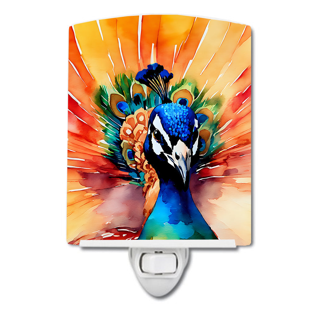 Peacock Ceramic Night Light - One Color / One Size - Home & Garden - Home Improvement - Lights & Lighting - Night Lights