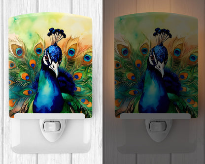 Peacock Ceramic Night Light - One Color / One Size - Home & Garden - Home Improvement - Lights & Lighting - Night Lights