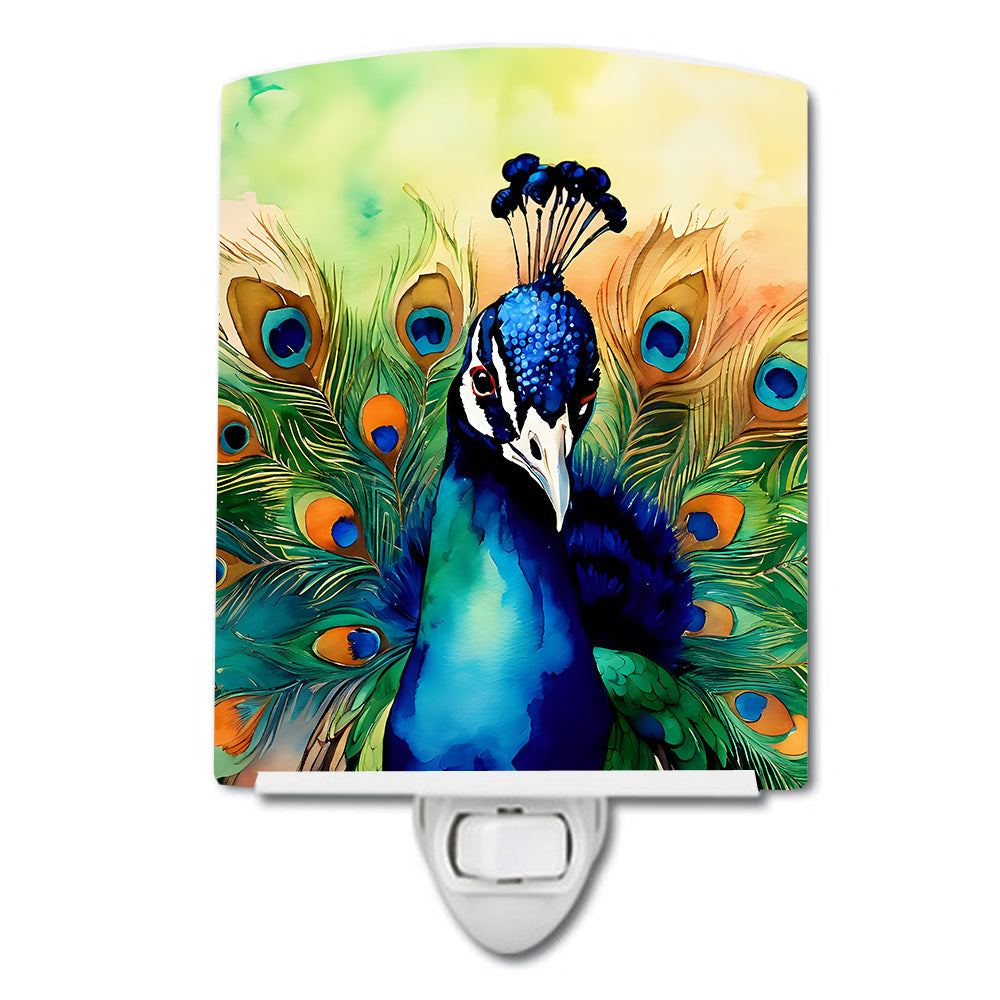 Peacock Ceramic Night Light - One Color / One Size - Home & Garden - Home Improvement - Lights & Lighting - Night Lights