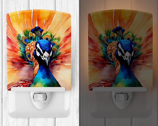 Peacock Ceramic Night Light - One Color / One Size - Home & Garden - Home Improvement - Lights & Lighting - Night Lights