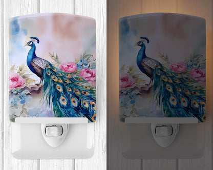 Peacock Ceramic Night Light - One Color / One Size - Home & Garden - Home Improvement - Lights & Lighting - Night Lights
