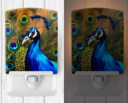 Peacock Ceramic Night Light - One Color / One Size - Home & Garden - Home Improvement - Lights & Lighting - Night Lights