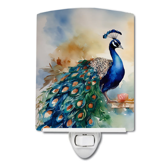 Peacock Ceramic Night Light - One Color / One Size - Home & Garden - Home Improvement - Lights & Lighting - Night Lights