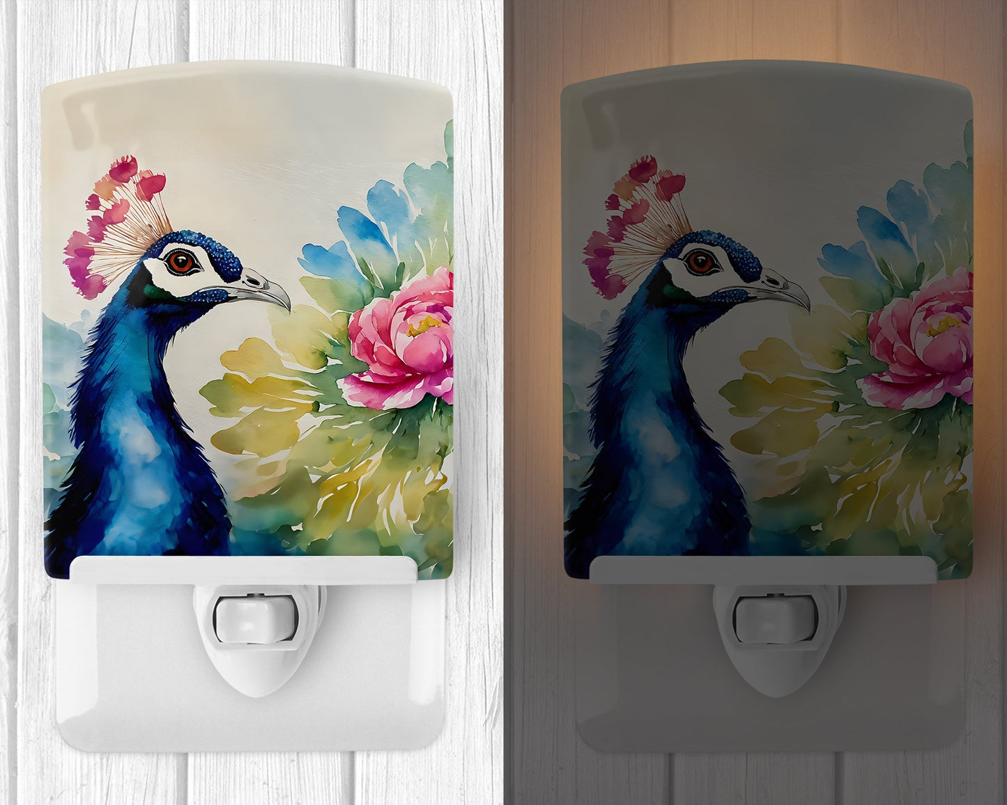 Peacock Ceramic Night Light - One Color / One Size - Home & Garden - Home Improvement - Lights & Lighting - Night Lights