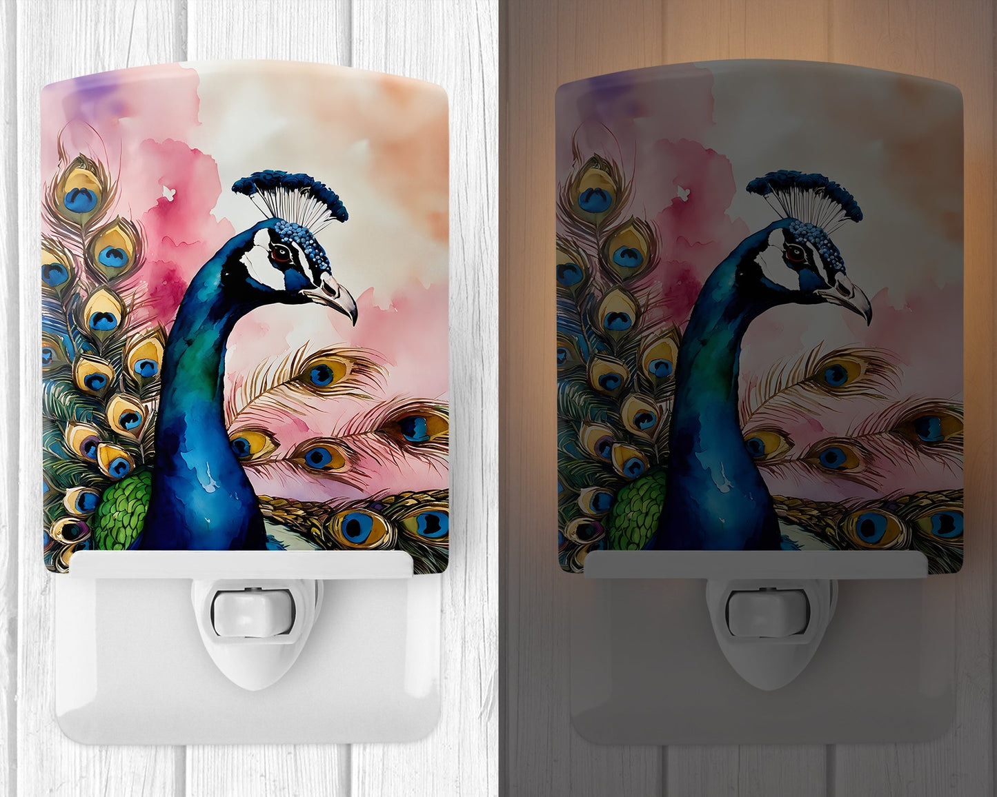 Peacock Ceramic Night Light - One Color / One Size - Home & Garden - Home Improvement - Lights & Lighting - Night Lights