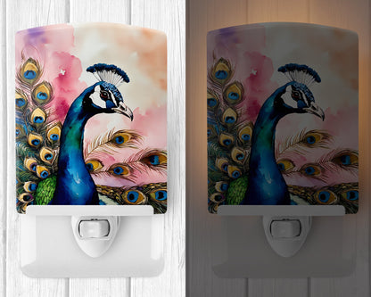 Peacock Ceramic Night Light - One Color / One Size - Home & Garden - Home Improvement - Lights & Lighting - Night Lights