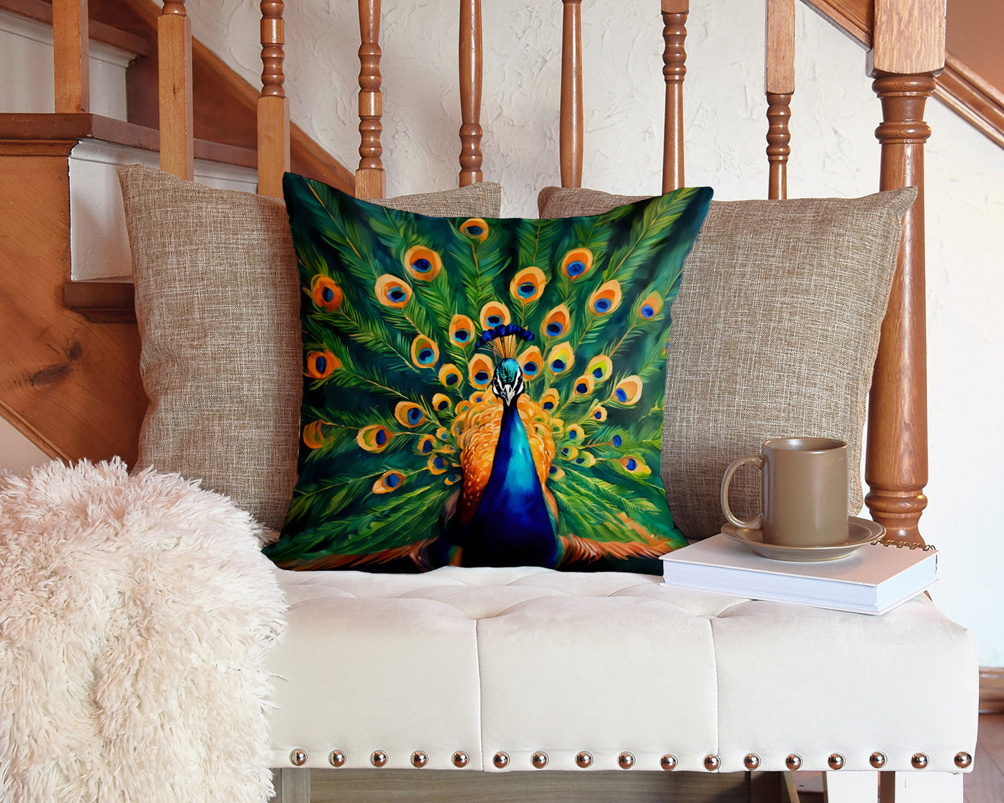 Peacock Throw Pillow - One Color / One Size - Home & Garden - Home Textile - Pillows