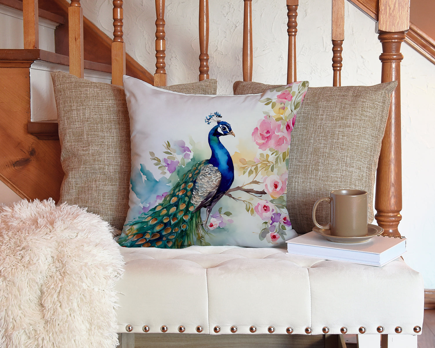 Peacock Throw Pillow - One Color / One Size - Home & Garden - Home Textile - Pillows