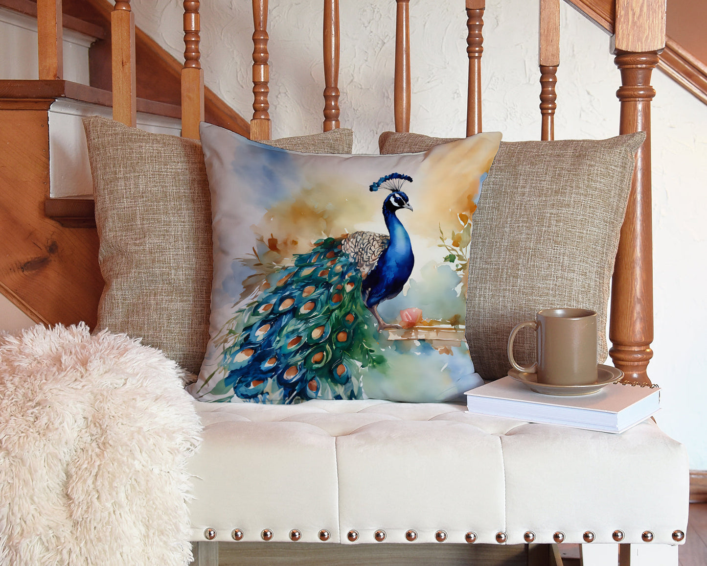 Peacock Throw Pillow - One Color / One Size - Home & Garden - Home Textile - Pillows