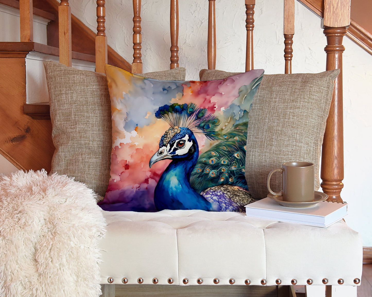 Peacock Throw Pillow - One Color / One Size - Home & Garden - Home Textile - Pillows