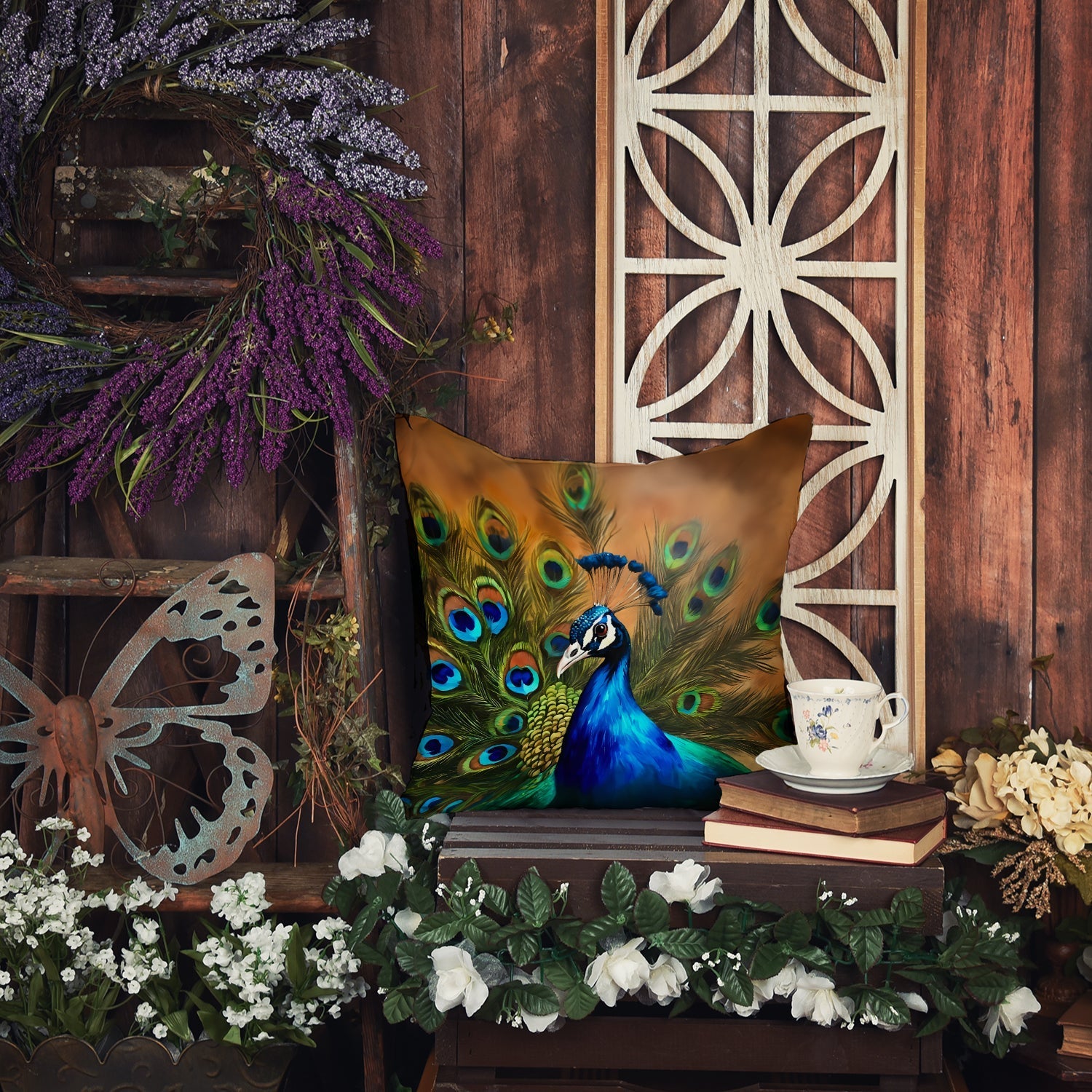 Peacock Throw Pillow - One Color / One Size - Home & Garden - Home Textile - Pillows