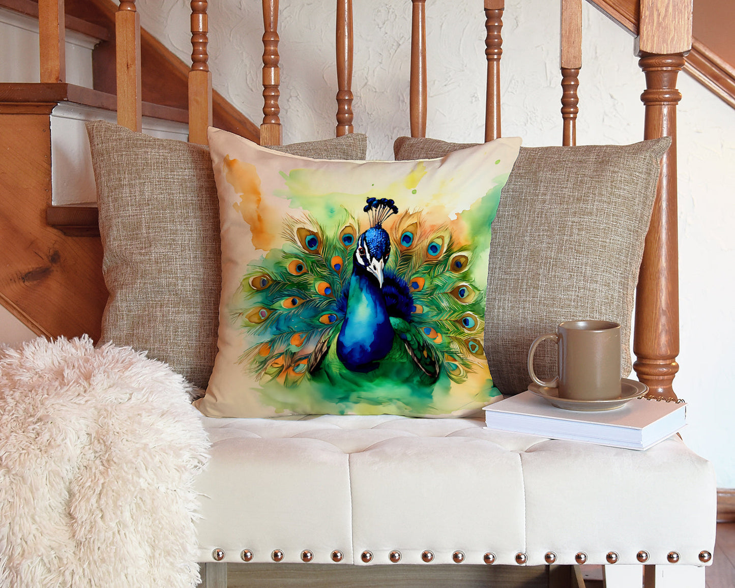 Peacock Throw Pillow - One Color / One Size - Home & Garden - Home Textile - Pillows