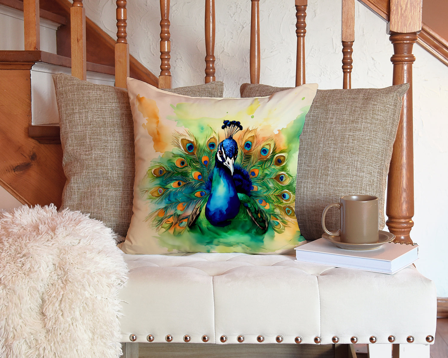 Peacock Throw Pillow - One Color / One Size - Home & Garden - Home Textile - Pillows