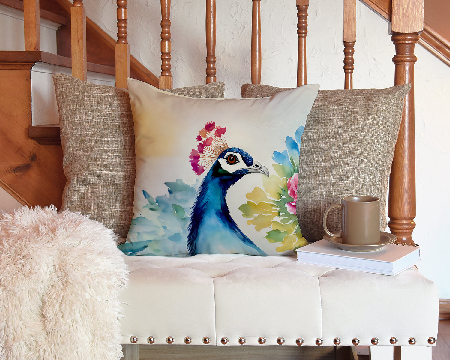 Peacock Throw Pillow - One Color / One Size - Home & Garden - Home Textile - Pillows
