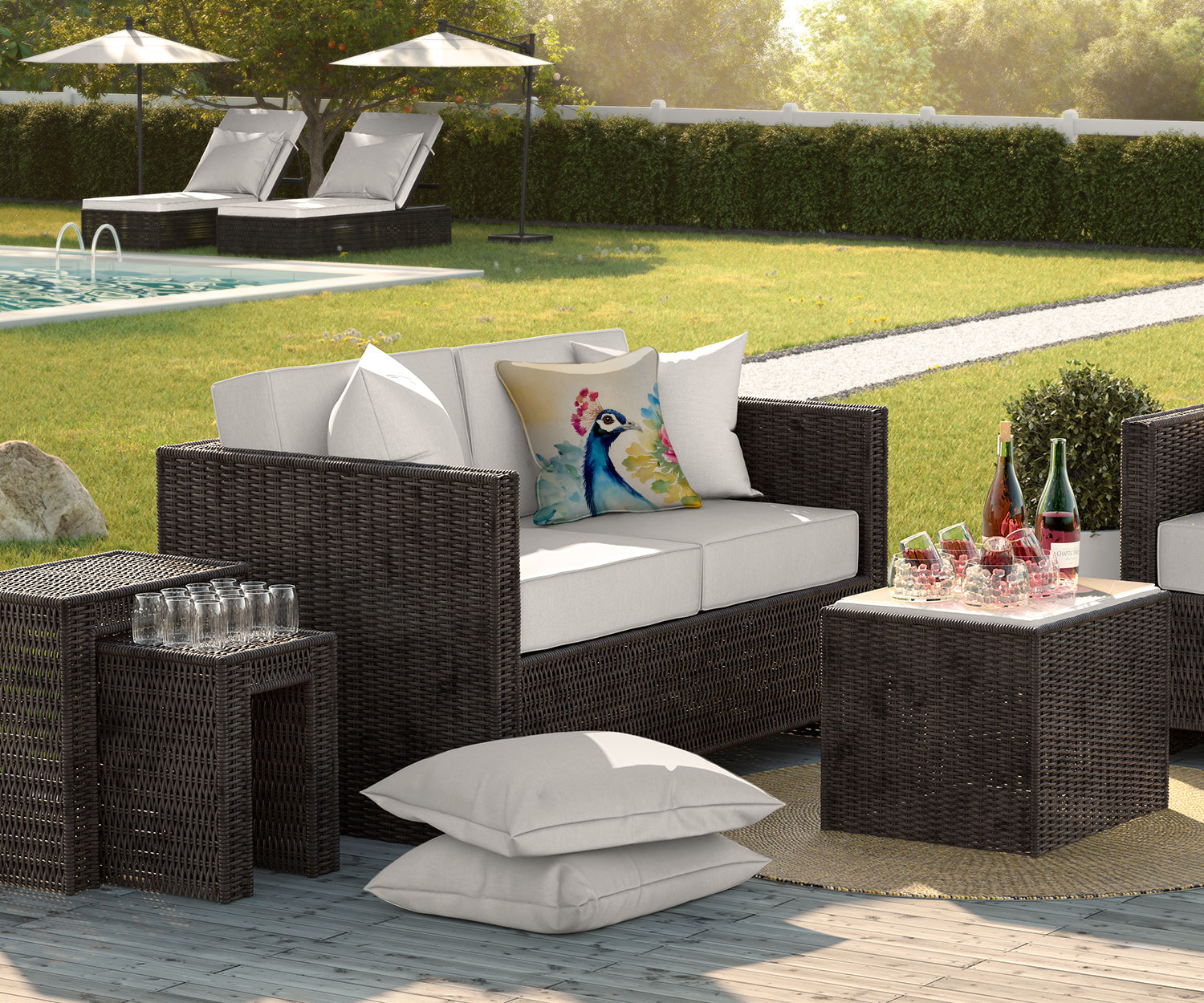 Peacock Throw Pillow - One Color / One Size - Home & Garden - Home Textile - Pillows