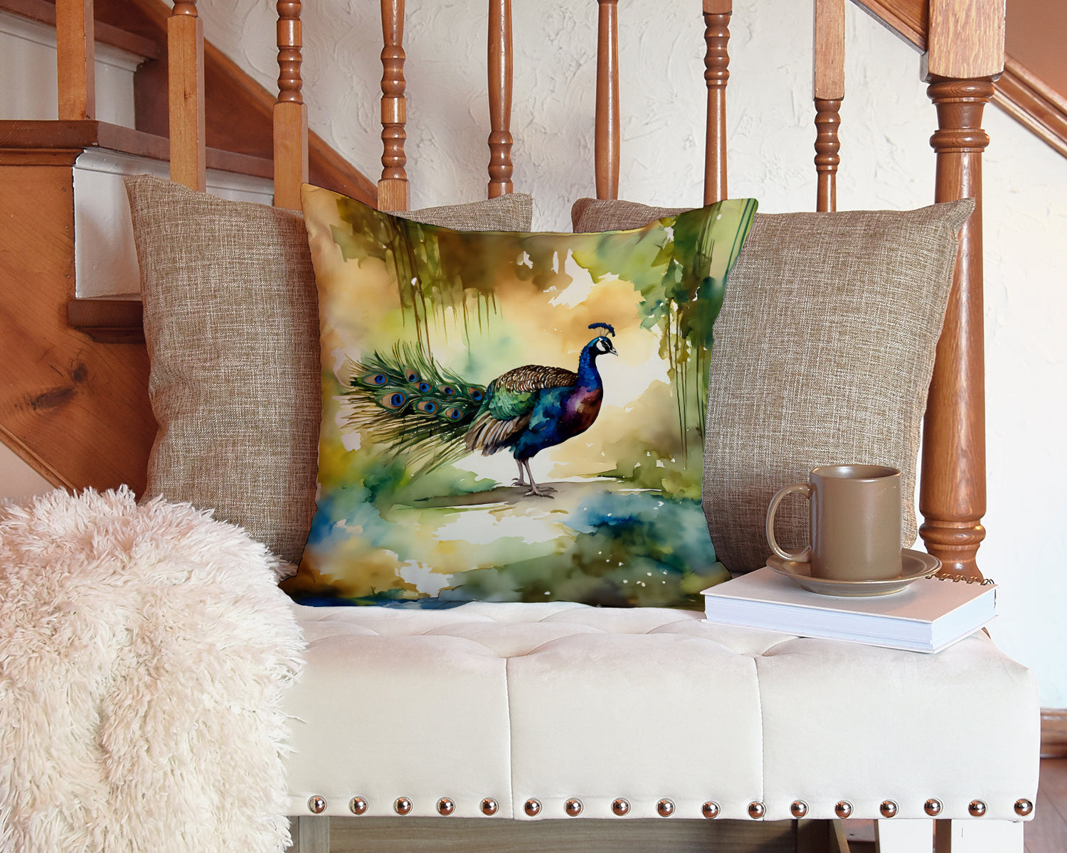 Peacock Throw Pillow - One Color / One Size - Home & Garden - Home Textile - Pillows