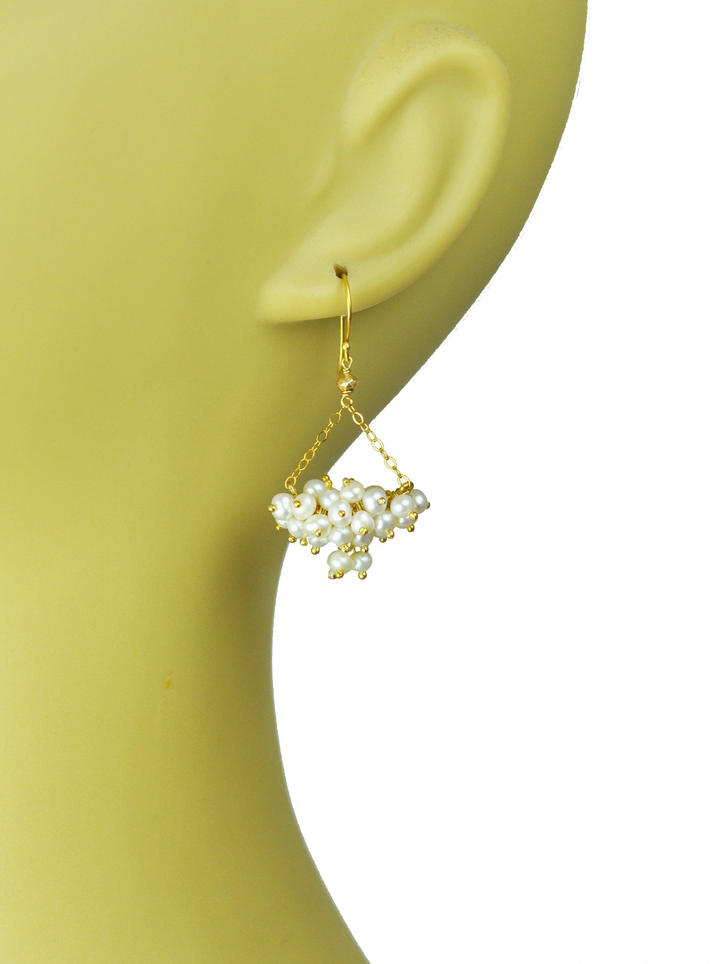 Pearl Cluster Chandelier Earrings - One Color / One Size - Jewelry & Accessories - Earrings