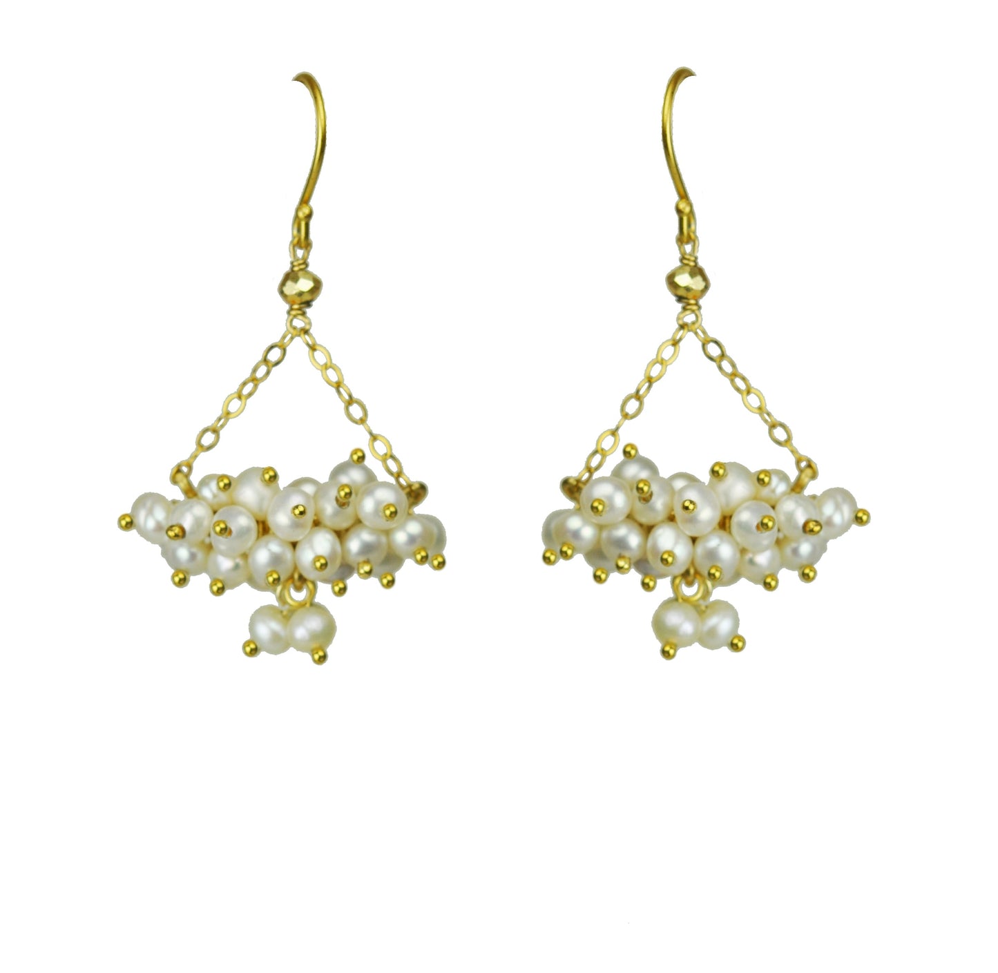 Pearl Cluster Chandelier Earrings - One Color / One Size - Jewelry & Accessories - Earrings