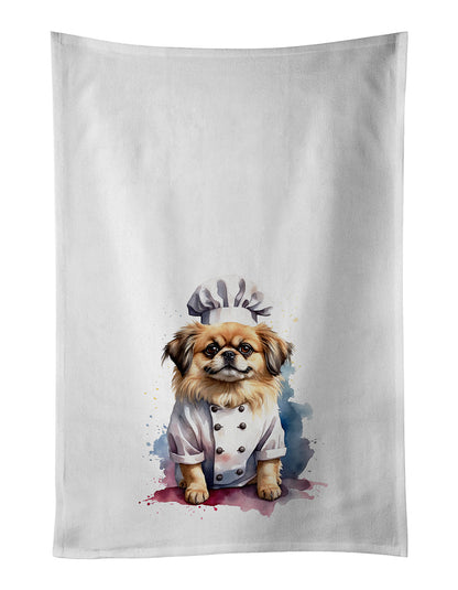 Pekingese Chef Kitchen Towel Set of 2 - One Color / One Size - Home & Garden - Home Textile - Towels
