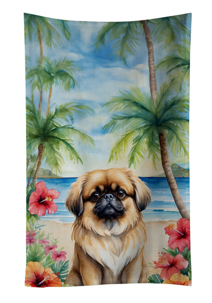 Pekingese Luau Kitchen Towel - One Color / One Size - Home & Garden - Home Textile - Towels