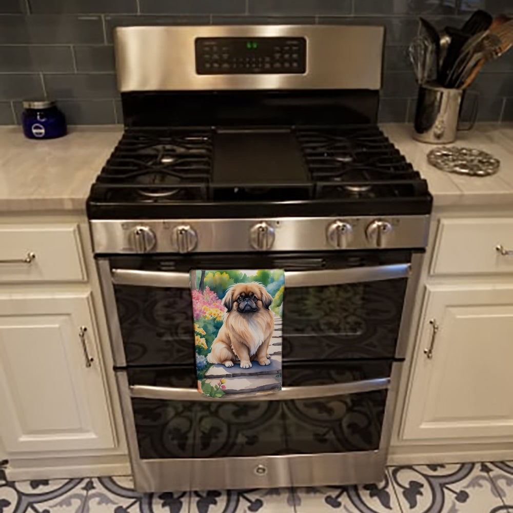 Pekingese Spring Path Kitchen Towel - One Color / One Size - Home & Garden - Home Textile - Towels