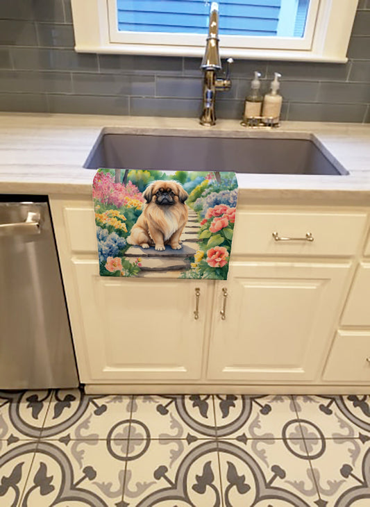 Pekingese Spring Path Kitchen Towel - One Color / One Size - Home & Garden - Home Textile - Towels
