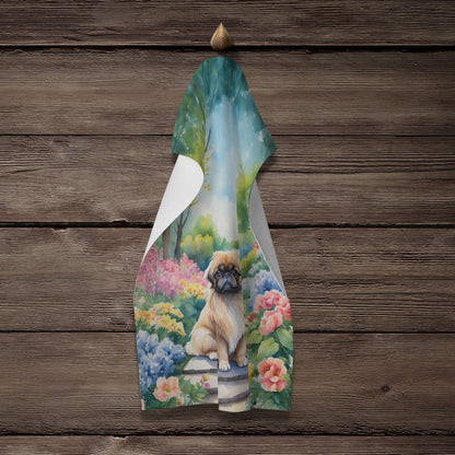 Pekingese Spring Path Kitchen Towel - One Color / One Size - Home & Garden - Home Textile - Towels
