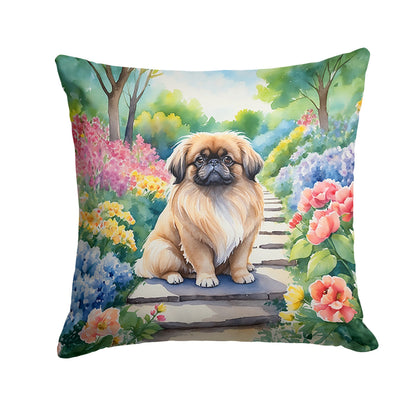 Pekingese Spring Path Throw Pillow - One Color / One Size - Home & Garden - Home Textile - Pillows