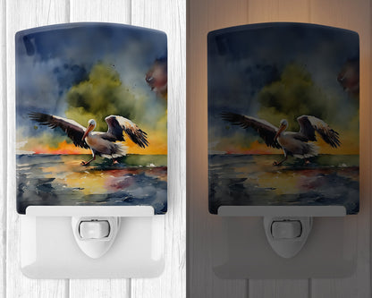 Pelican Ceramic Night Light - One Color / One Size - Home & Garden - Home Improvement - Lights & Lighting - Night Lights