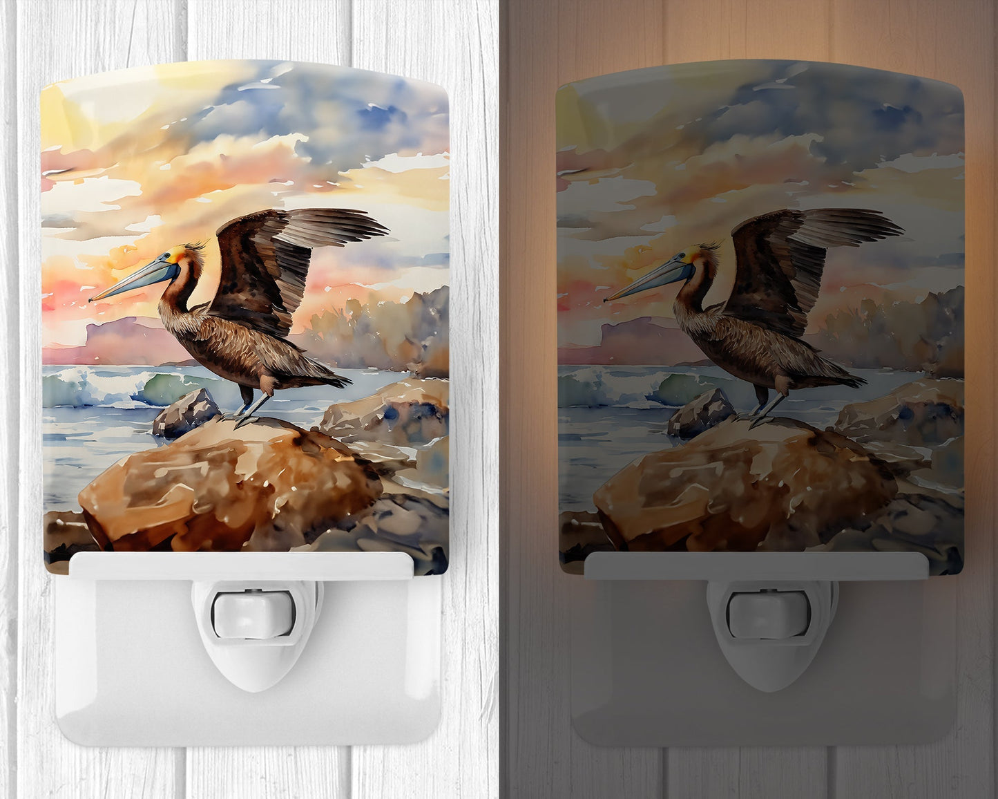 Pelican Ceramic Night Light - One Color / One Size - Home & Garden - Home Improvement - Lights & Lighting - Night Lights