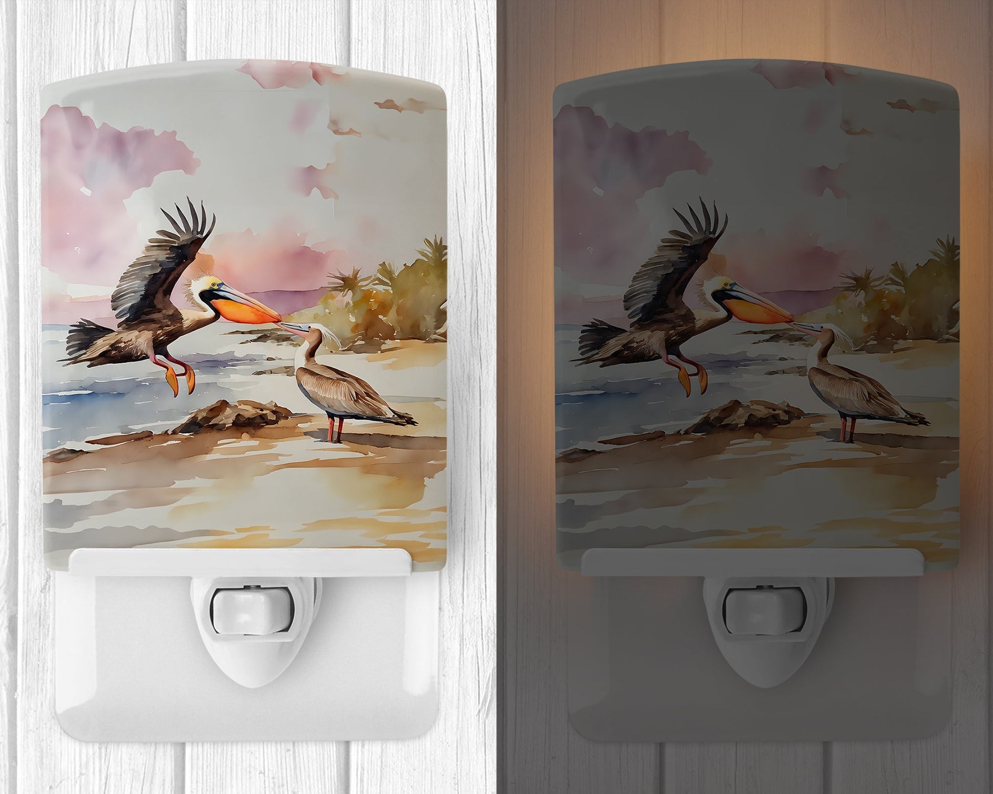 Pelican Ceramic Night Light - One Color / One Size - Home & Garden - Home Improvement - Lights & Lighting - Night Lights