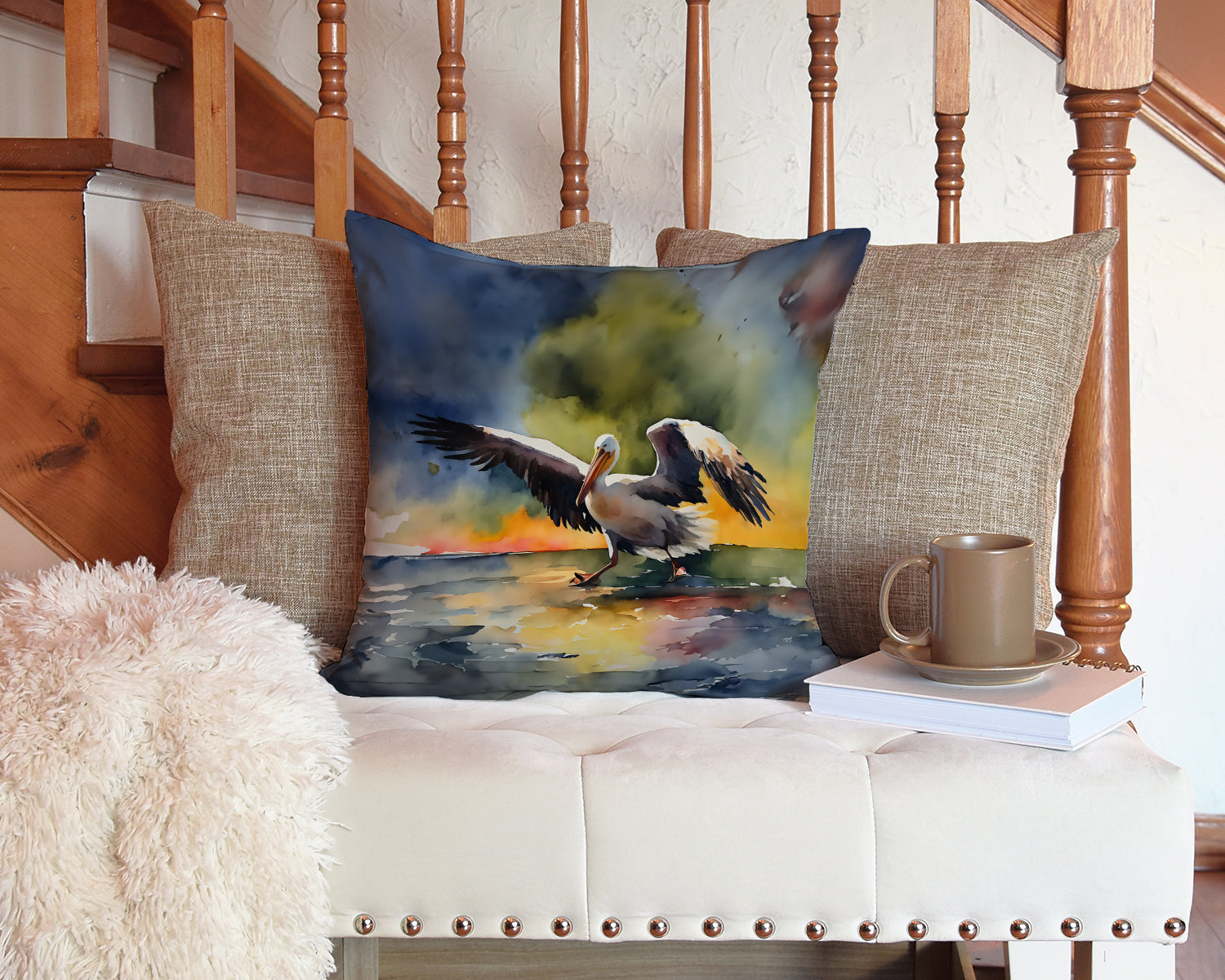 Pelican Throw Pillow - One Color / One Size - Home & Garden - Home Textile - Pillows