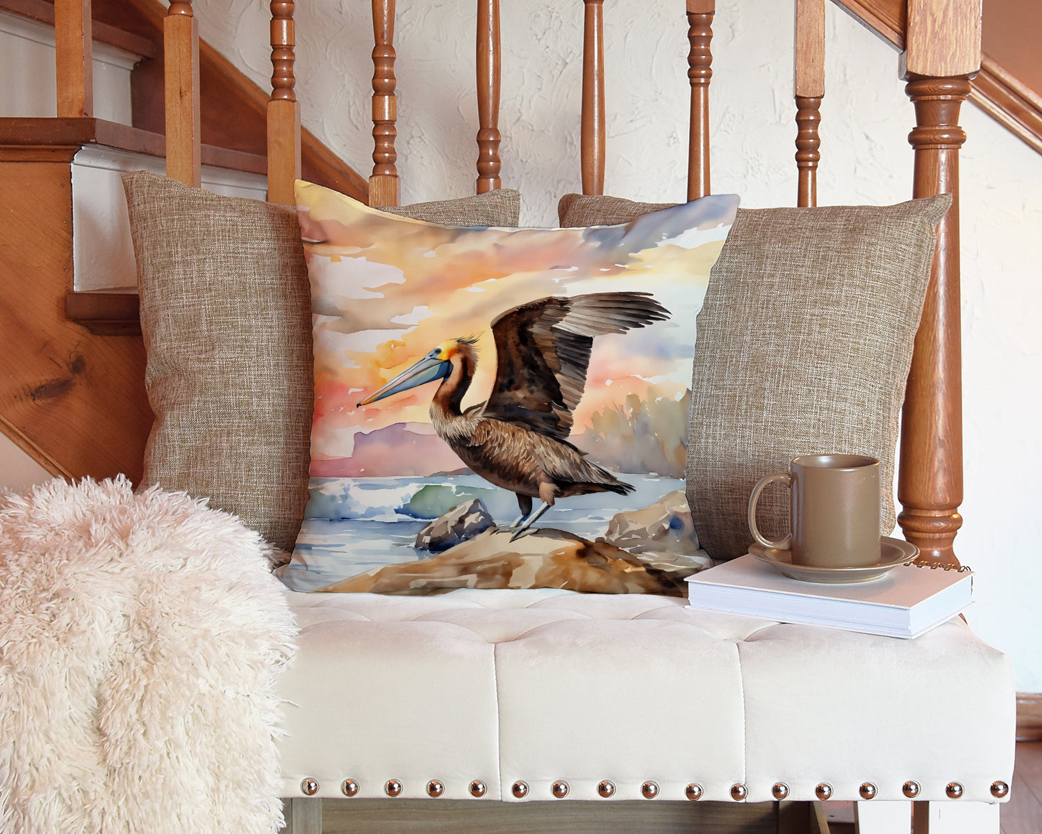 Pelican Throw Pillow - One Color / One Size - Home & Garden - Home Textile - Pillows
