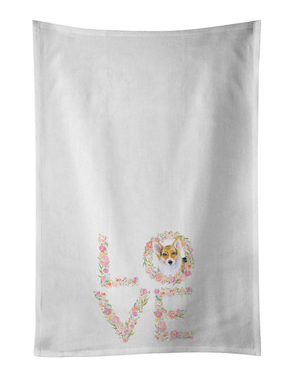 Pembroke Corgi Love Kitchen Towel Set of 2 - One Color / One Size - Home & Garden - Home Textile - Towels