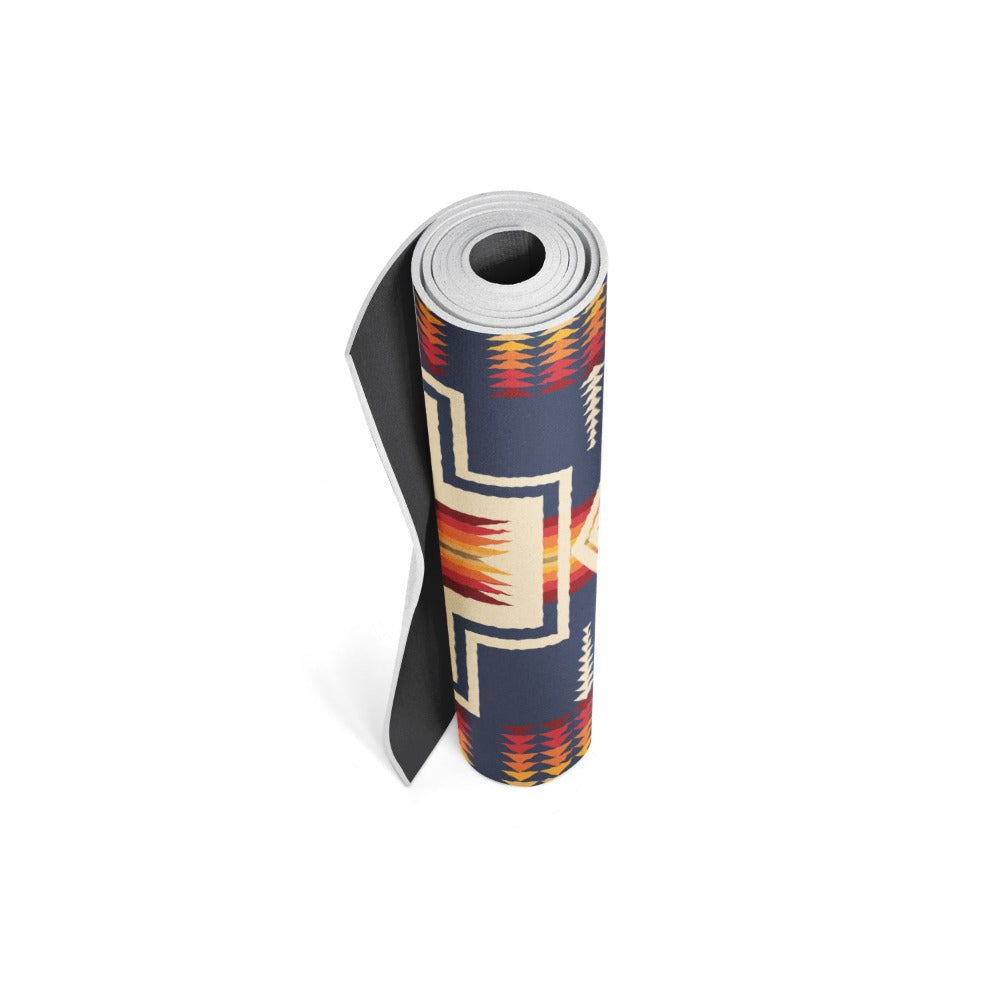 Pendleton X Yune Yoga Mat Harding Navy 5mm - One Color / One Size - Sports & Entertainment - Fitness & Body Building
