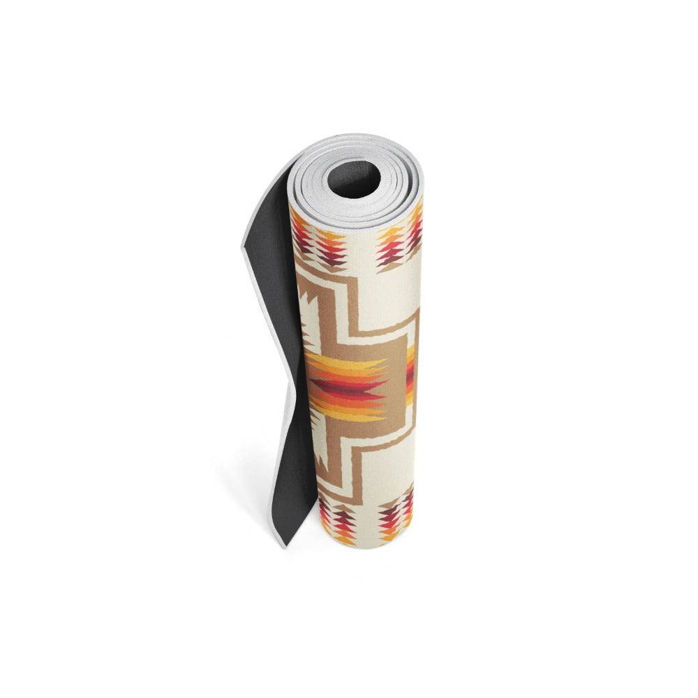Pendleton X Yune Yoga Mat Harding Tan 5mm - One Color / One Size - Sports & Entertainment - Fitness & Body Building