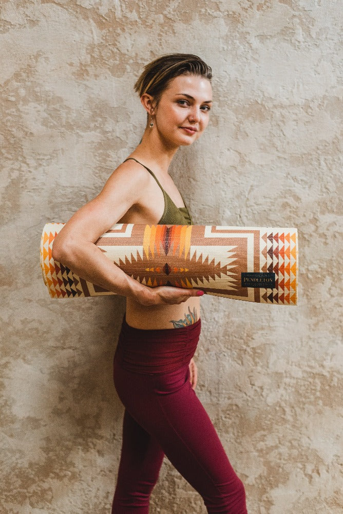Pendleton X Yune Yoga Mat Harding Tan 5mm - One Color / One Size - Sports & Entertainment - Fitness & Body Building