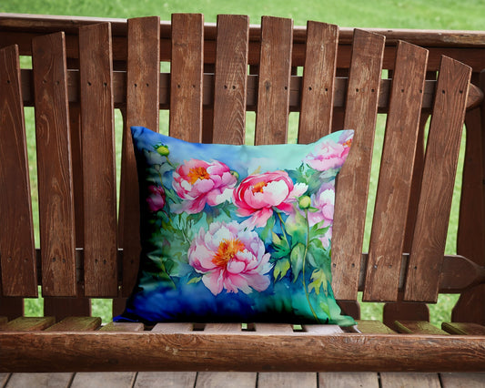 Peonies in Watercolor Throw Pillow - One Color / One Size - Home & Garden - Home Textile - Pillows