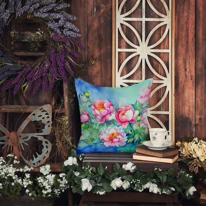 Peonies in Watercolor Throw Pillow - One Color / One Size - Home & Garden - Home Textile - Pillows
