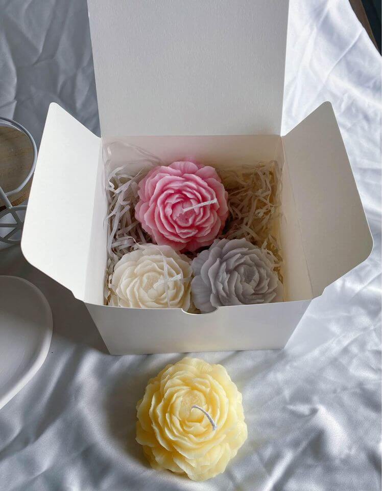 Peony Scented Candle, The Essence of Elegant Luxury - Home & Garden - Home Decor - Candles & Holders