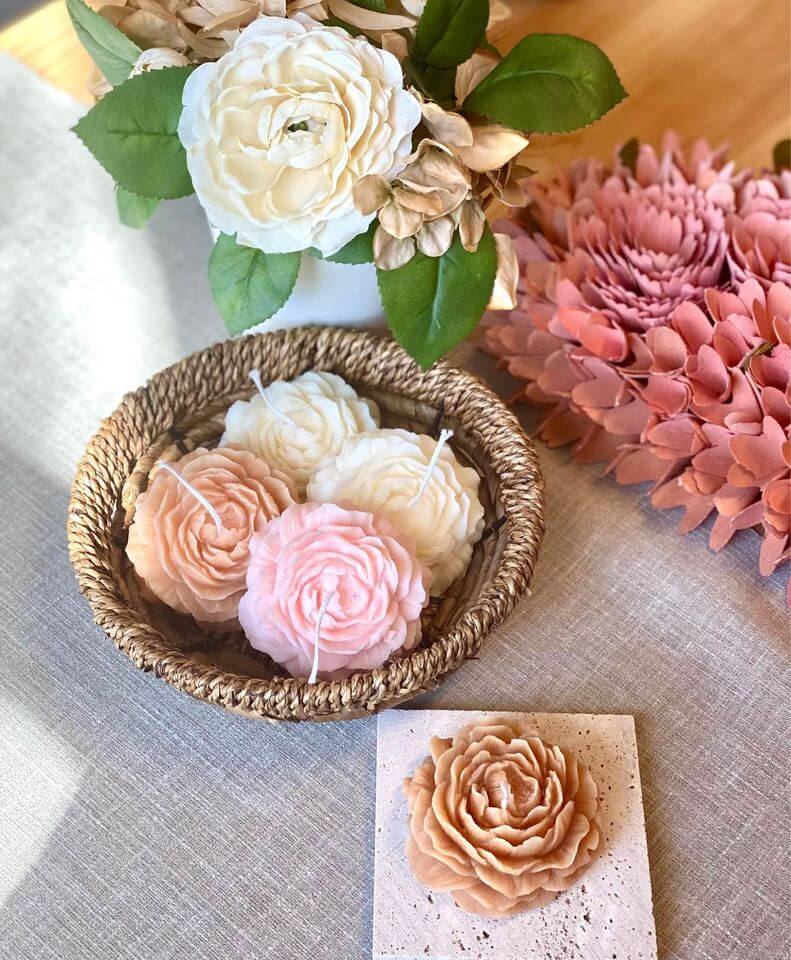 Peony Scented Candle, The Essence of Elegant Luxury - Home & Garden - Home Decor - Candles & Holders
