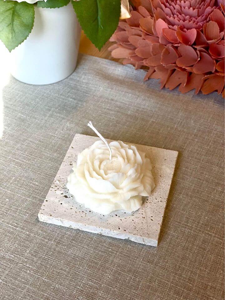Peony Scented Candle, The Essence of Elegant Luxury - Ivory / Unscented - Home & Garden - Home Decor - Candles & Holders
