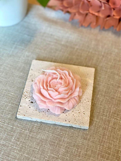 Peony Scented Candle, The Essence of Elegant Luxury - Pale Pink / Unscented - Home & Garden - Home Decor - Candles &