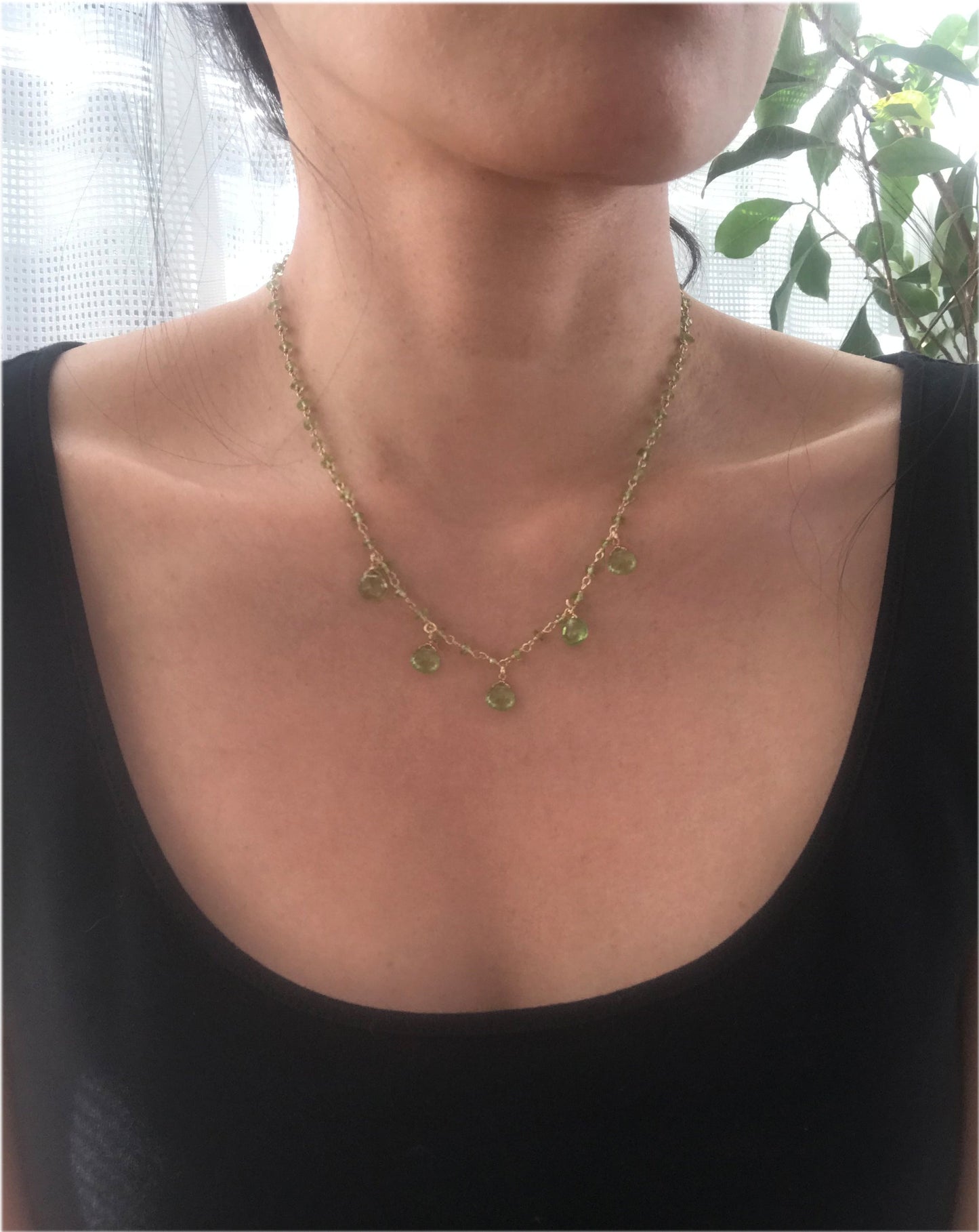 Peridot Droplet Vermeil Necklace - One Color / One Size - Jewelry & Accessories - Necklaces & Pendants