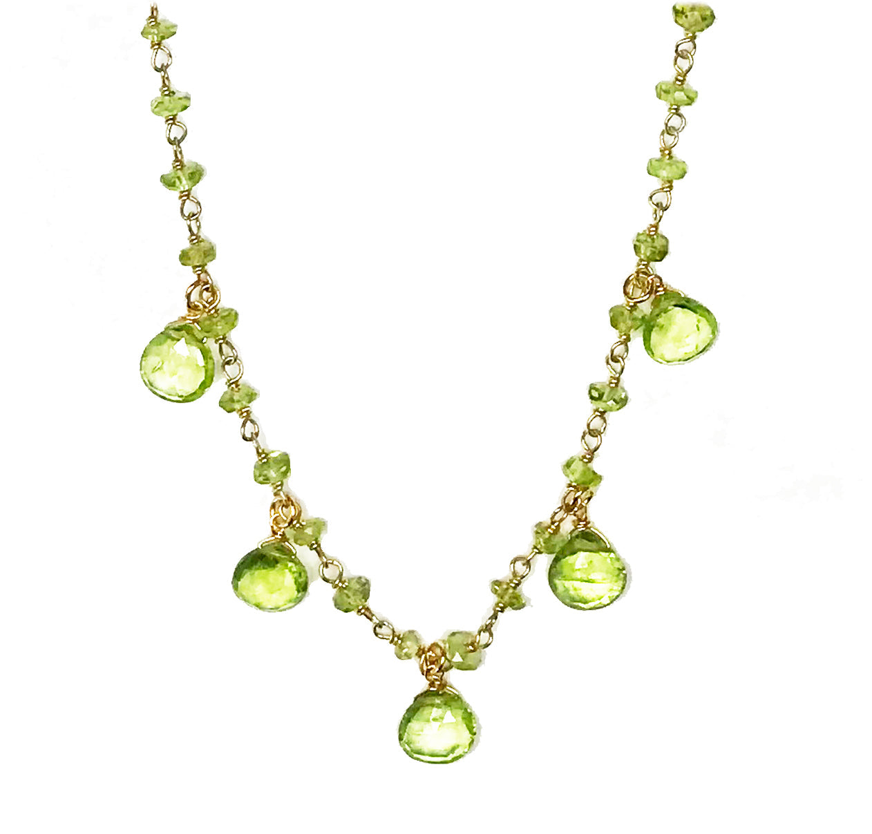 Peridot Droplet Vermeil Necklace - One Color / One Size - Jewelry & Accessories - Necklaces & Pendants