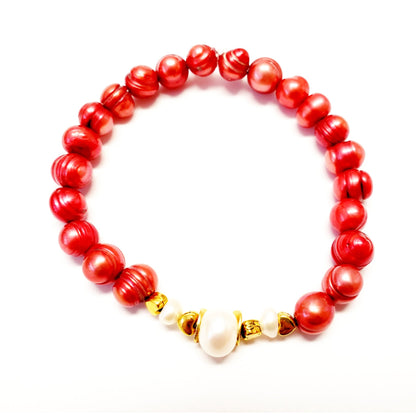 Perla Multi Bracelets - Red - Jewelry & Accessories - Bracelets & Bangles