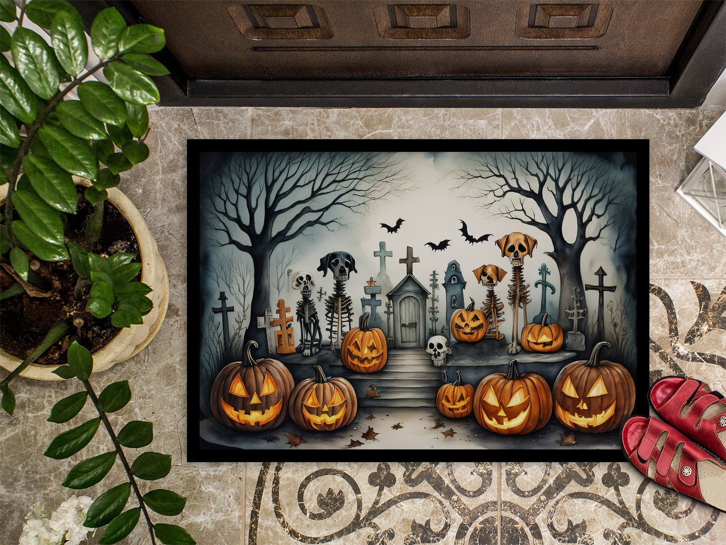Pet Cemetery Spooky Halloween Doormat - One Color / One Size - Home & Garden - Home Textile - Carpets & Rugs